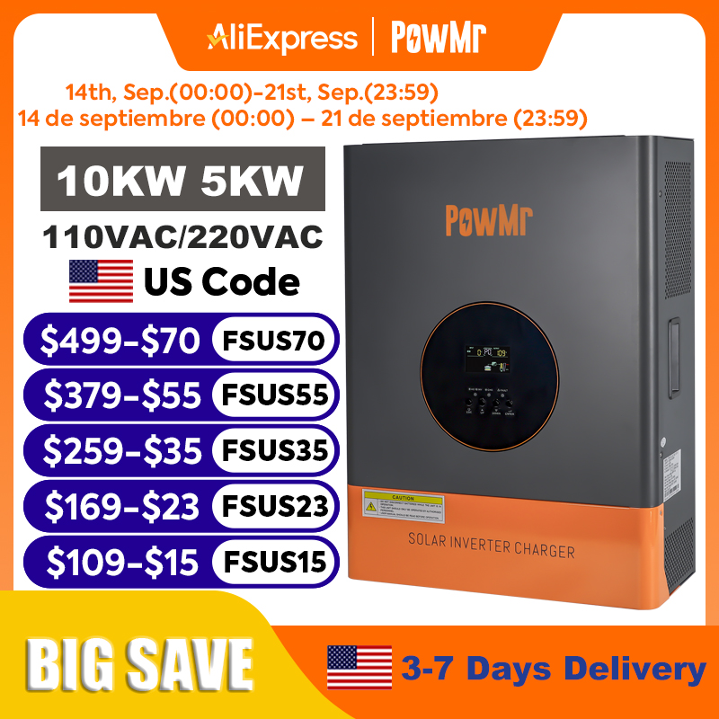 Solar Pump Controller - PowMr 10KW 5KW Bölünmüş Fazlı İnvertör