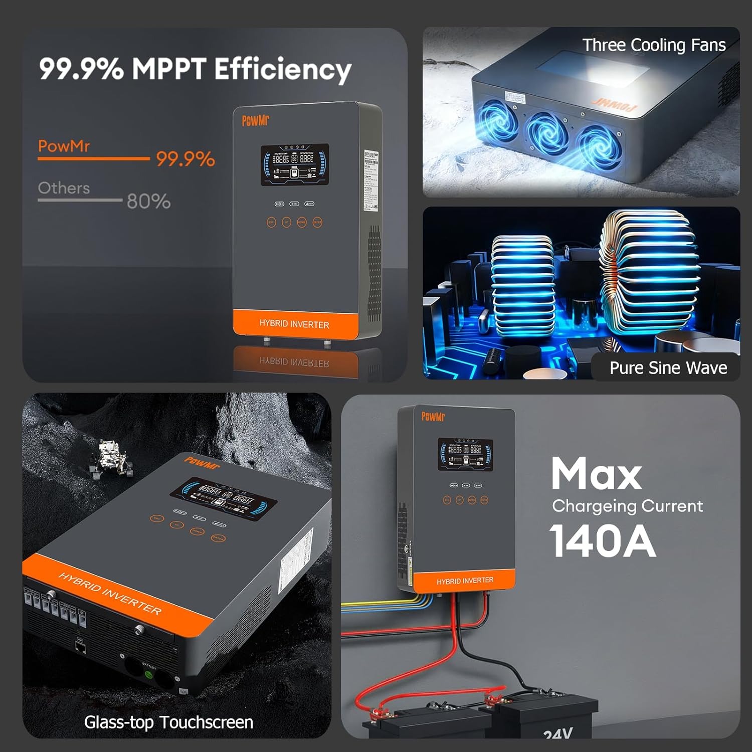PowMr USA 4000W 24V Hibrit Gün - Off Grid Solar Kit incelemesi ve fiyatı